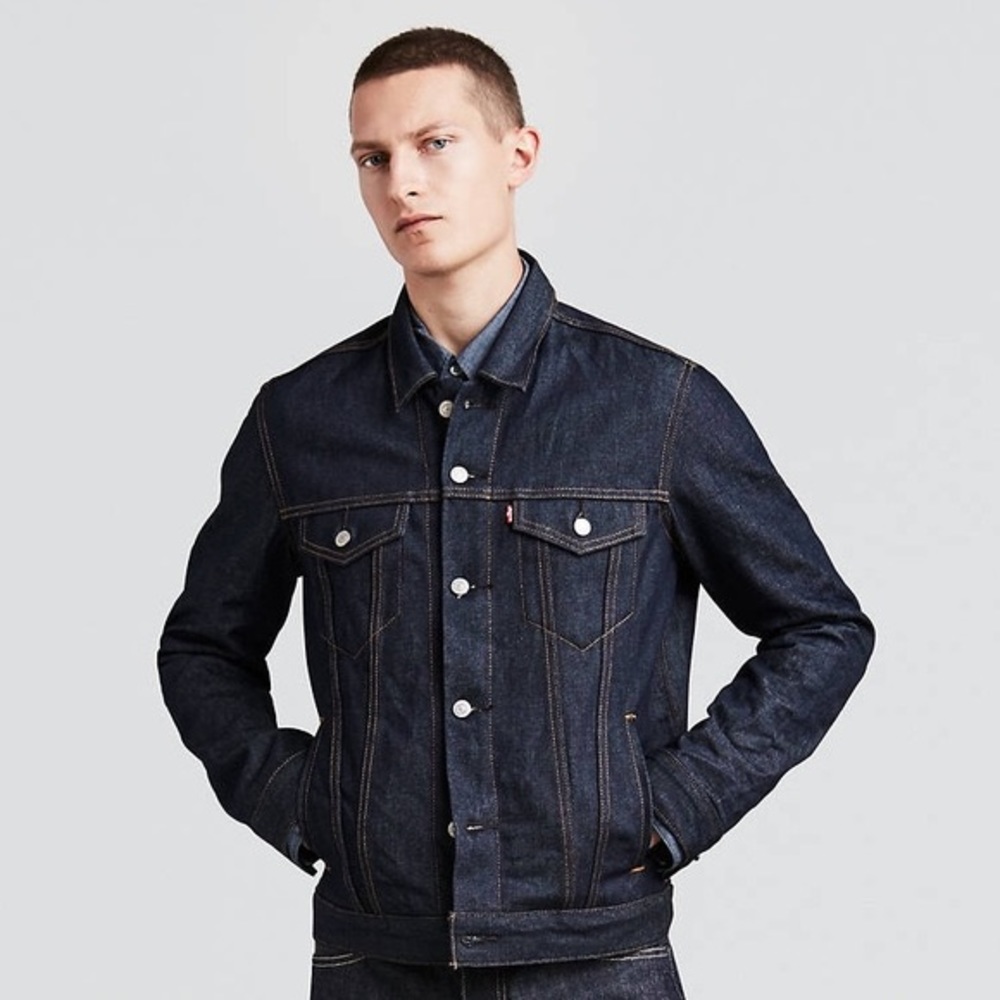 Levi’s Raw Unwashed Demin Trucker Jacket NWT